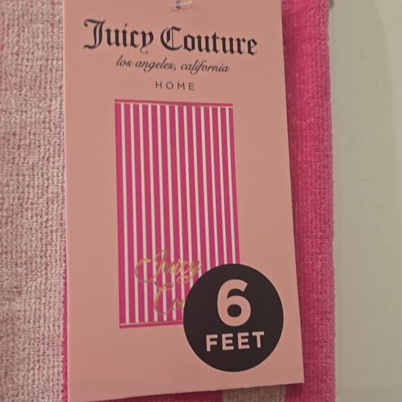 Juicy Couture Home Signature Logo Striped Oversized Jacquard Beach Towel - Picture 5 of 6